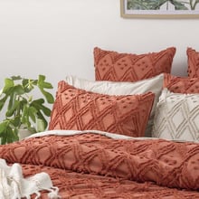 Medallion Vintage Washed Tufted Cotton European Pillowcase
